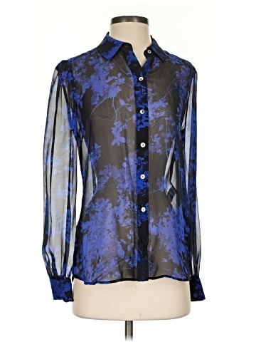 Diane von Furstenberg Long Sleeve Silk Top (view 1)