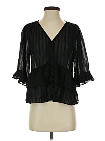 Aqua 3/4 Sleeve Blouse (view 1)