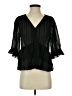 Aqua Black 3/4 Sleeve Blouse Size S - photo 1