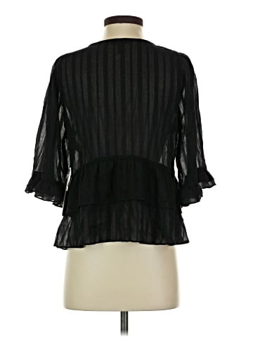 Aqua 3/4 Sleeve Blouse (view 2)