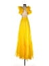 Mac Duggal 100% Polyester Yellow Cocktail Dress Size 2 - photo 2
