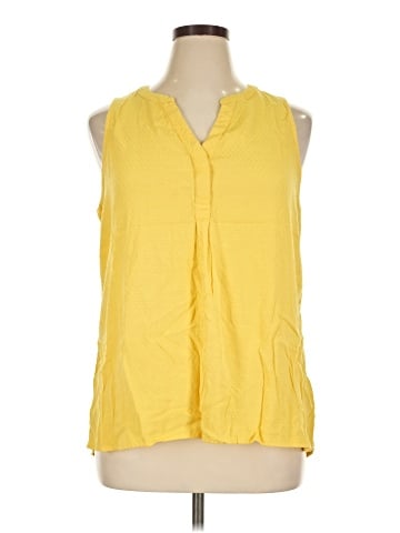Crown & Ivy Sleeveless Button-Down Shirt (view 1)