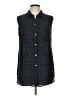 Theory Black Sleeveless Button-Down Shirt Size L - photo 1