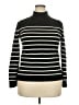 Calvin Klein 100% Acrylic Stripes Black Turtleneck Sweater Size XXL (estimated) - photo 1