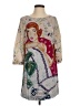 HD in Paris 100% Polyester Print Tan Casual Dress Size 0 - photo 1