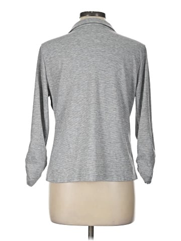 Hybrid & Company 3/4 Sleeve Button-Down Shirt (view 2)