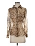 Haute Hippie Animal Print Tan Long Sleeve Blouse Size XS - photo 1