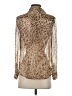 Haute Hippie Animal Print Tan Long Sleeve Blouse Size XS - photo 2