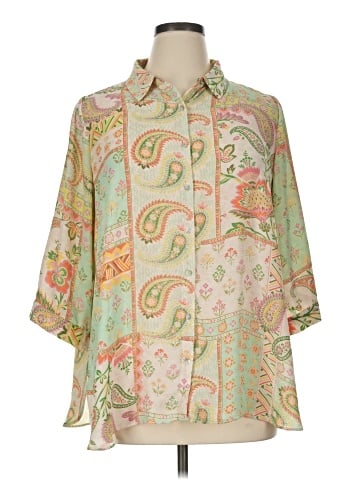 Rose + Olive 3/4 Sleeve Blouse (view 1)