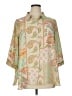 Rose + Olive 100% Polyester Paisley Green 3/4 Sleeve Blouse Size 1X - photo 1
