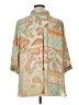 Rose + Olive 100% Polyester Paisley Green 3/4 Sleeve Blouse Size 1X - photo 2