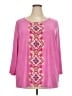 JM Collection Pink 3/4 Sleeve Top Size 3X - photo 1
