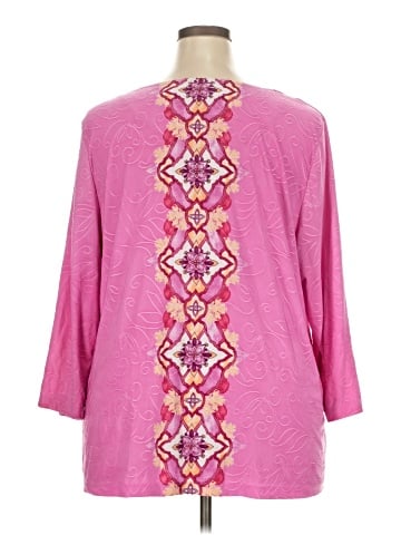 JM Collection 3/4 Sleeve Top (view 2)
