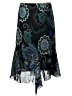 Cato 100% Polyester Paisley Black Formal Skirt Size L - photo 1