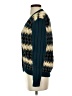 IZOD 100% Cotton Argyle Teal Cardigan Size S - photo 5