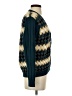 IZOD 100% Cotton Argyle Teal Cardigan Size S - photo 4