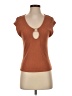 Chaser Brown Short Sleeve Top Size S - photo 1