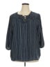 Como Vintage 100% Polyester Blue 3/4 Sleeve Blouse Size 2X - photo 1