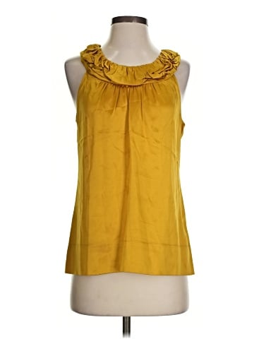 BCBGMAXAZRIA Sleeveless Silk Top (view 1)