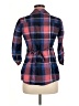 Garage 100% Cotton Plaid Blue 3/4 Sleeve Button-Down Shirt Size M - photo 2