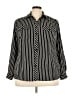 Notations Stripes Black Long Sleeve Blouse Size 3X - photo 1