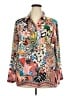 Shana Print Orange Long Sleeve Blouse Size XXL - photo 1