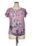 One World Pink Short Sleeve Blouse Size XL - photo 1