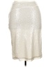 Chico's 100% Polyester Metallic Silver Formal Skirt Size L - photo 2