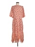 Louche 100% Polyester Hearts Orange Casual Dress Size 8 - photo 1