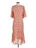 Louche 100% Polyester Hearts Orange Casual Dress Size 8 - photo 2