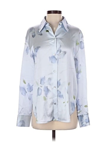 Vince. Long Sleeve Silk Top (view 1)