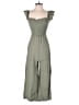Simplee Solid Green Jumpsuit Size S - photo 1