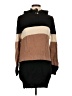 Allison Brittney Color Block Brown Pullover Sweater Size L - photo 1
