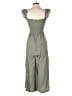 Simplee Solid Green Jumpsuit Size S - photo 2