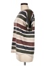 Pink Clover Stripes Brown Short Sleeve Top Size M - photo 5
