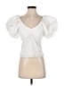 FRAME 100% Cotton White Short Sleeve Blouse Size XS - photo 1