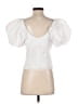 FRAME 100% Cotton White Short Sleeve Blouse Size XS - photo 2