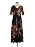 MSK Print Black Casual Dress Size M - photo 1