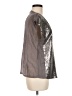Stella & Dot 100% Nylon Metallic Silver Short Sleeve Blouse Size M - photo 4