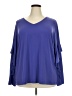 Susan Graver Blue 3/4 Sleeve Top Size 2X - photo 1