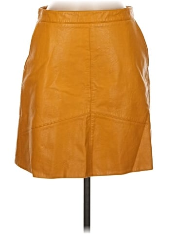 Zara Basic Faux Leather Skirt (view 1)