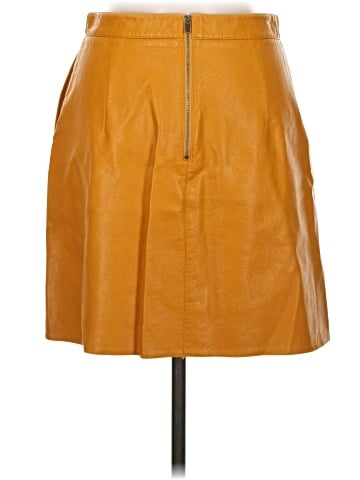 Zara Basic Faux Leather Skirt (view 2)