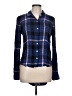 Charlotte Russe Plaid Blue Long Sleeve Button-Down Shirt Size L - photo 1
