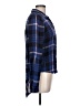 Charlotte Russe Plaid Blue Long Sleeve Button-Down Shirt Size L - photo 4