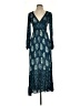 Ecote 100% Rayon Paisley Teal Cocktail Dress Size 0 - photo 1