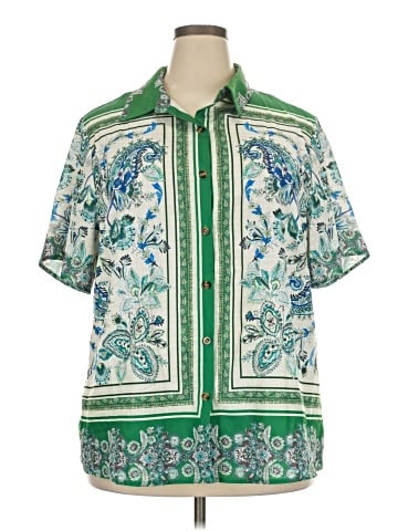 Shein Curve Short Sleeve Blouse (view 1)