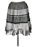 Solitaire 100% Cotton Animal Print Gray Casual Skirt Size L - photo 1