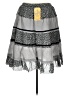 Solitaire 100% Cotton Animal Print Gray Casual Skirt Size L - photo 2