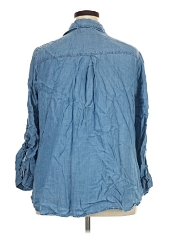Molly & Isadora 3/4 Sleeve Button-Down Shirt (view 2)