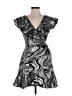 Topshop Metallic Silver Cocktail Dress Size 4 - photo 1